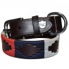 Hundehalsband Flags & Cup CHUKKA - Marrone / blu / rosso