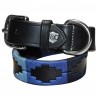 Hundehalsband Flags & Cup CHUKKA - Nero / blu navy / cielo