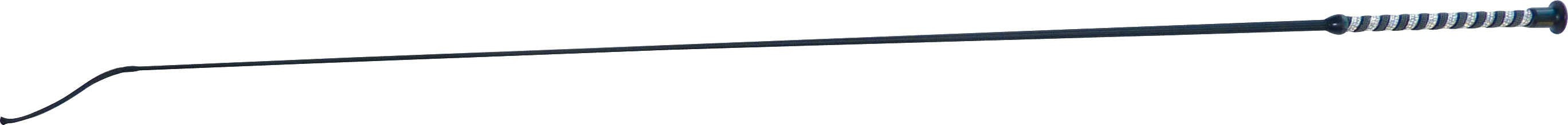 Frustino da dressage Whip & Go Diamond manico in nylon Nero