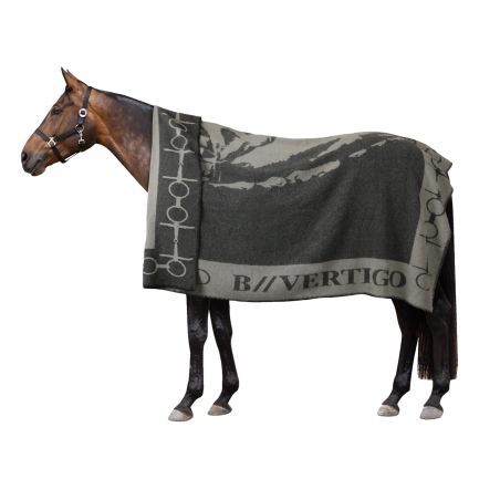 Coperta stampata con cavallo e morso B Vertigo