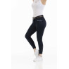 Pantaloni Equithème Claudine con fondello in silicone - Blu navy