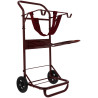 Carrello porta-sella Hippotonic corto - Bordeaux