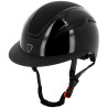 Casco Equithème Agris visiera larga - Nero brillante celeste