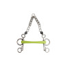 Filet pelham Metalab Flexi Soft diritto con aste corte - Verde