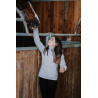 Gewatteerde jas Equithème Lara kind - Grigio melange
