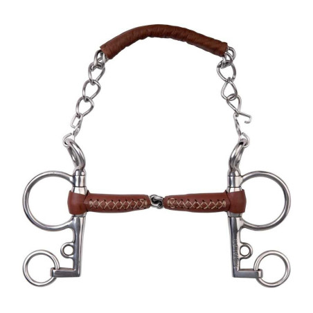 Filet Pelham Metalab Pinchless in cuoio spezzato