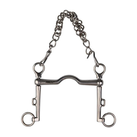 Morso da briglia Metalab con passaggio per la lingua