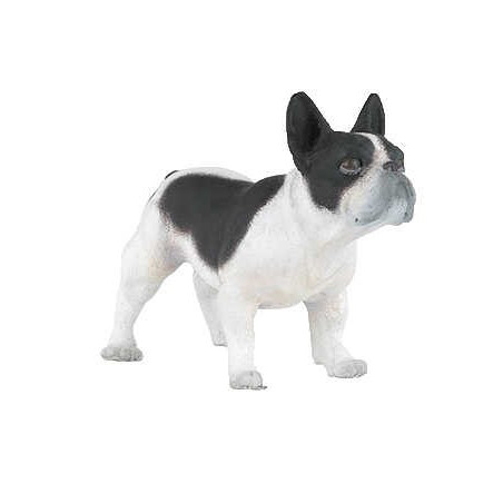 Statuetta Bulldog francese bianco e nero Papo