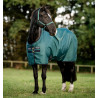 Coperta Horseware Amigo Ripstop 900D Pony Turnout 100g - Verde dinastia / blu marine / argento