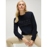 Maglia girocollo Belair con strass Tommy Hilfiger Equestrian donna - Cielo del deserto