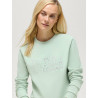 Maglia girocollo Belair con strass Tommy Hilfiger Equestrian donna - Menta belair