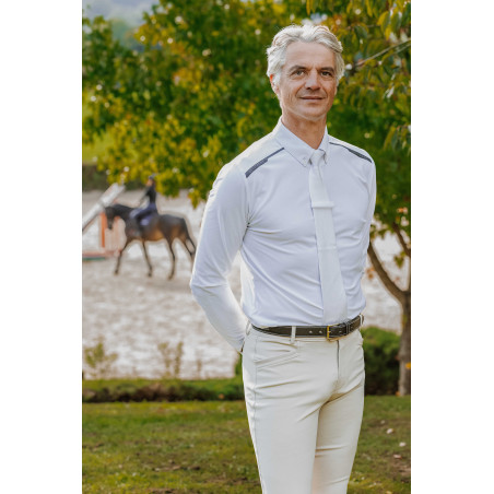 Polo da concorso a maniche lunghe Equithème Adrien uomo