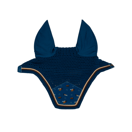 Cuffia anti-mosche Wellington Velvet con stampa cavallo Kentucky