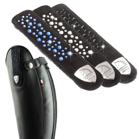 Cinghie intercambiabili in camoscio con strass irregolari