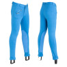 Pantaloni jodhpurs Daslö bambino 4 stagioni con rinforzi in clarino - Blu nazionale