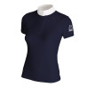 Polo da concorso Tattini donna con inserti microforati - Blu navy