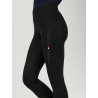 Leggings Tommy Hilfiger Equestrian Elmira da donna full grip con strass - Nero