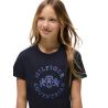 T-shirt a maniche corte Tommy Hilfiger Equestrian Pasadena Young Rider - Cielo del deserto