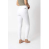 Pantaloni da equitazione con grip Horze Grand Prix Pro da donna - Bianco / blu turchese