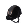 Casco HKM Lady Shield lucido - Nero / oro rosa