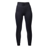 Leggings HKM Mesh II da donna con grip in silicone a fondo intero - Nero