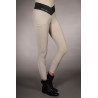 Leggings Lauria Garrelli Limone da donna con fondo in silicone integrale - Grigio / beige