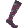 Calze Equithème Argyle donna - Malva / prugna