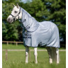 Coperta antimosche per pony Amigo® Bug Rug Plus - Blu mélange / blu / argento