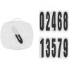 Numero di partenza 4 cifre Equithème Rettangolo - Bianco