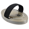 Striglia in PVC con manico Imperial Riding - Oliva chiaro metallizzato