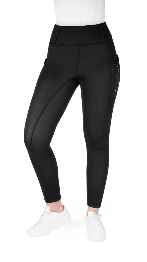 Leggings Equithème Neva Je t’aime bambino Nero