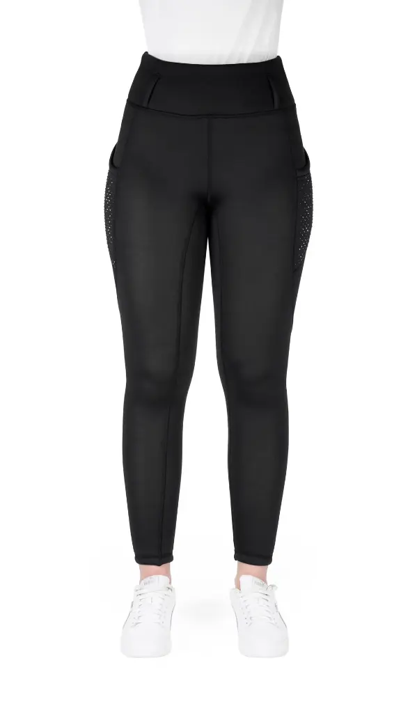 Leggings Equithème Neva Je t’aime bambino Nero