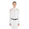 Polo da concorso Teresa Ego7 a maniche lunghe da donna - Bianco