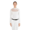 Polo da concorso Nina Ego7 a maniche lunghe da donna - Bianco