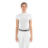 Polo da concorso in mesh Ego7 a maniche corte da donna - Bianco
