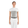 Polo da concorso in mesh Ego7 a maniche corte da donna - Grigio ghiaccio