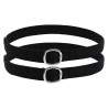 Cinghie per speroni Imperial Riding Basic in nylon intrecciato - Nero