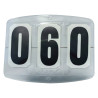 Numero di gara Imperial Riding Basic con velcro 3 cifre - Bianco