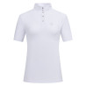 Polo da concorso maniche corte Imperial Riding Basic glam donna - Bianco