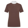 Polo da gara a maniche corte Imperial Riding Shines donna - Cioccolato