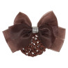 Retina per capelli con rete e strass Imperial Riding - Marrone scuro