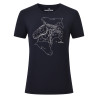 Top a maniche corte Euro-Star Amelia donna - Nero
