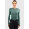 T-shirt a maniche lunghe Harcour Bluvea donna - Pavone
