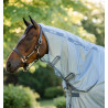 Coperta anti-mosche Horseware Amigo Integrated - Blu mélange / blu / argento