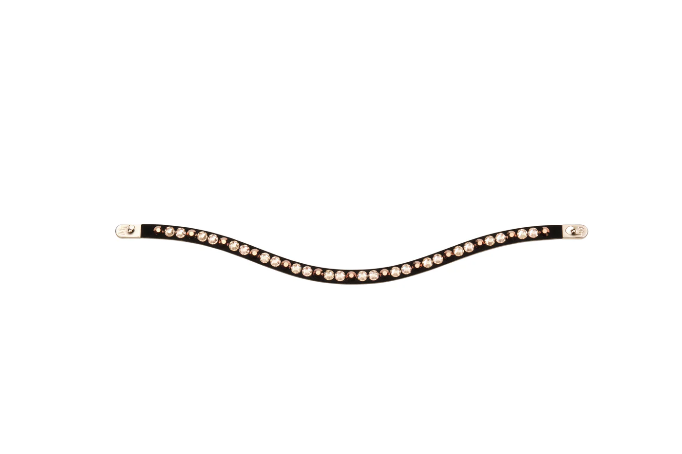 Bling per frontalino Magic Tack Stübben lungo curvo Rosa metallizzato Bling per frontalino Magic Tack Stübben lungo curvo Rosa metallizzato
