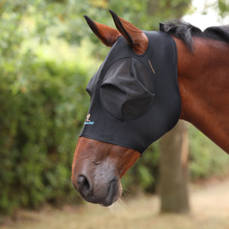 Maschera anti-mosche elastica Shires FlyGuard Pro con passaggio per le orecchie