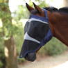 Maschera antimosche Shires FlyGuard Pro a rete fine senza orecchie con naso - Marina