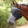 Maschera antimosche Shires FlyGuard Pro in rete fine senza orecchie con naso e frange - Diaspro nero