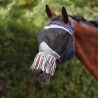 Maschera antimosche Shires FlyGuard Pro in rete fine senza orecchie con naso e frange - Marina