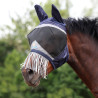Maschera antimosche Shires FlyGuard Pro in rete fine con orecchie e naso con frange - Marina